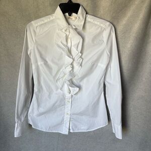 SUISTUDIO Shirt Womens Size 34 (XS) White Classic Long Sleeve Minimalist